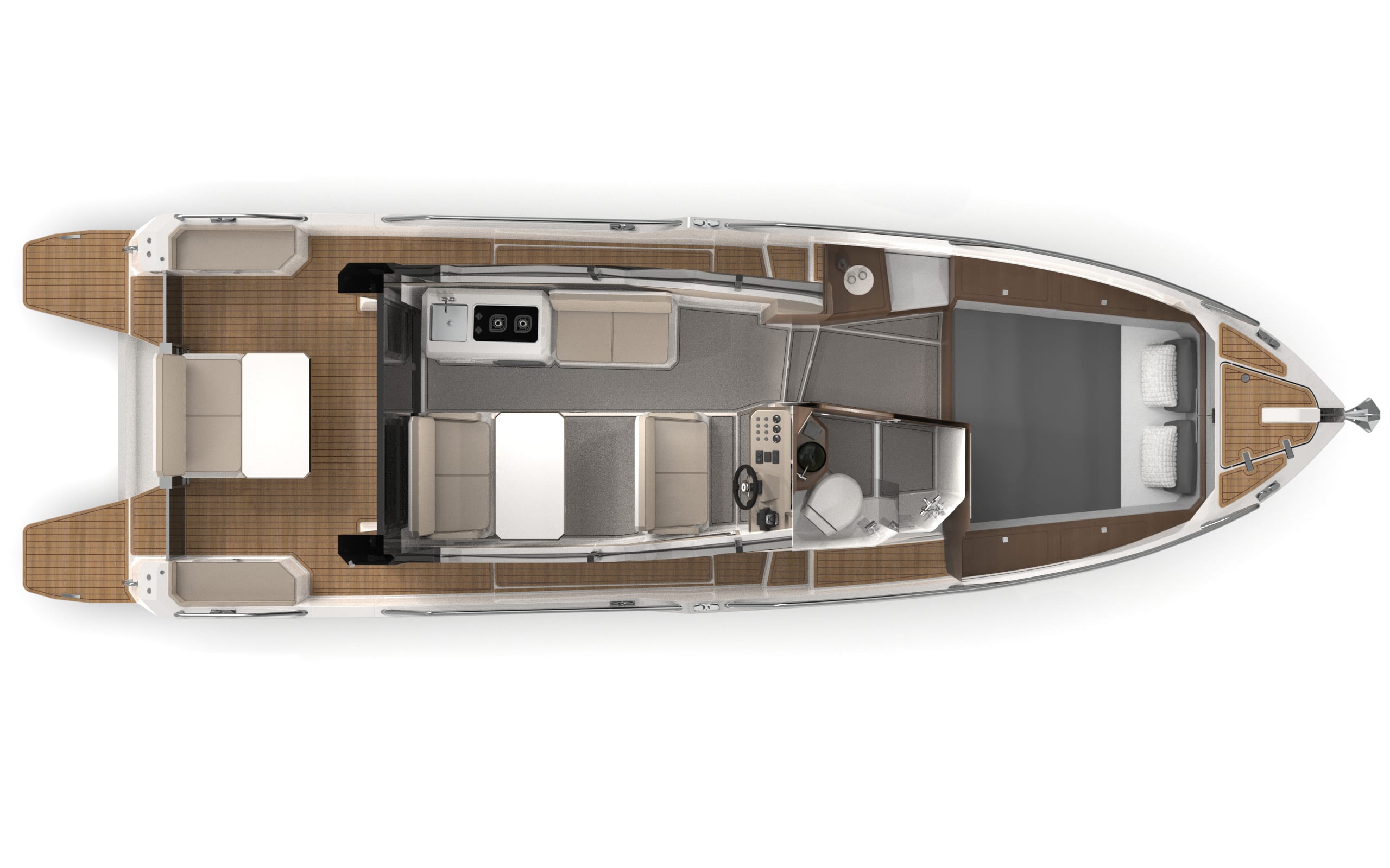 Lower Cabin Layout - Classic Teak